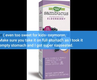 Review: Nature's Way Sambucus Immune Elderberry Syrup, Herbal Supplements with Echinacea, Zinc,...