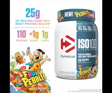 DYMATIZE FRUITY PEBBLES PROTEIN REVIEW | THE BEST TASTING PROTEIN POWDER I'VE EVER HAD