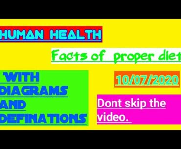 Human health and facts of proper diet and facts of vitamin and minerals.