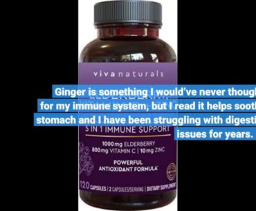 Review: Elderberry, Vitamin C, Zinc, Vitamin D 5000 IU & Ginger Immune Support Supplement, 2 Mo...