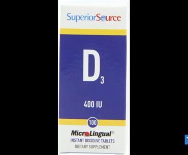 Review: Superior Source Vitamin D3 10,000 IU Sublingual Tablets - Vitamin D Supplement Quick Di...