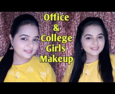 Quick Office & College Girls Makeup + Hairstyle || Mohini's Kreation