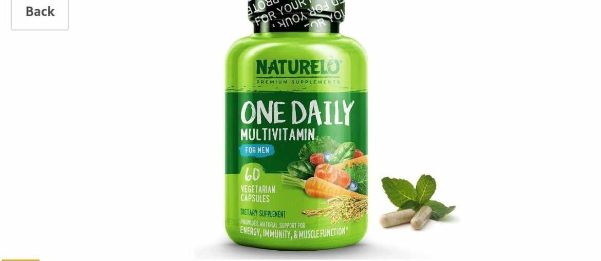 NATURELO One Daily Multivitamin for Men - with Whole Food Vitamins & Organic Extracts - Natural Supp