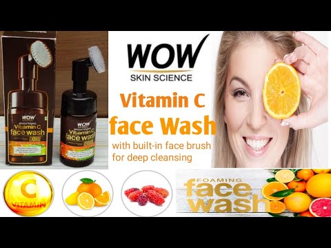 WOW skin sience vitamin C face wash review/ WOW Skin Sience brightening Vitamin C foaming face wash