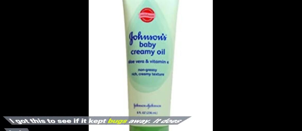 Johnson's Baby Creamy Oil - Aloe Vera & Vitamin E - 8 oz