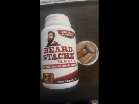 Beard & Stache Nutrients for Men - Facial Hair / Beard Growth Vitamins/Supplement