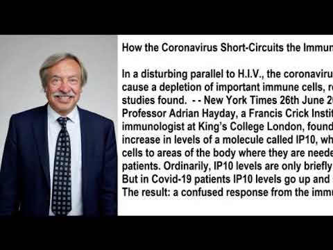 Covid-19 behaves like AIDS says Prof Adrian Hayday - echoes early report about 'HIV insertion'