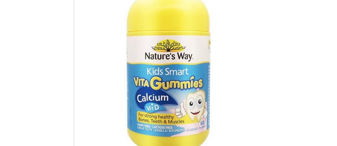 Slide Australia NATURE WAY Kids Children Smart VITA GUMMIES CALCIUM VITAMIN D 60Caps Strong Healthy