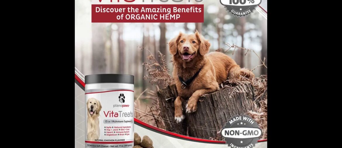 Vita Treats - Dog Vitamins and Supplements - Hemp Oil for Dogs - Glucosamine Chondroitin for Do...