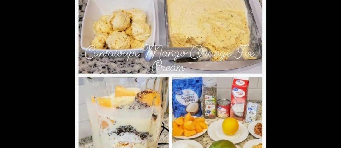Cantaloupe Mango Orange Ice Cream - #weightwatchers, #stayfit, #healthymeal, #icecreamlovers,