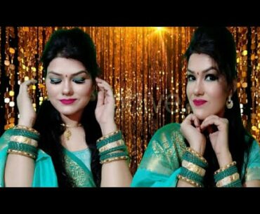 Raksha Bandhan, Hariyali Teej ,Savan special makeup look tutorial