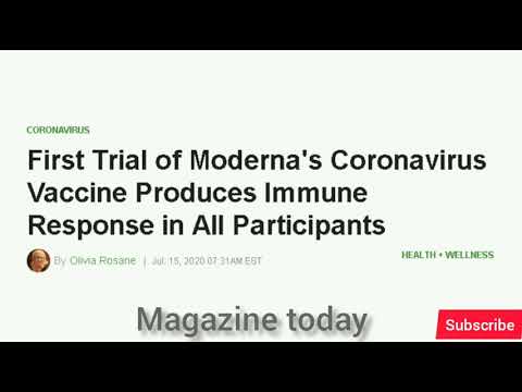 First Trial of moderna's Coronavirus Vaccine produces immune response in all participant