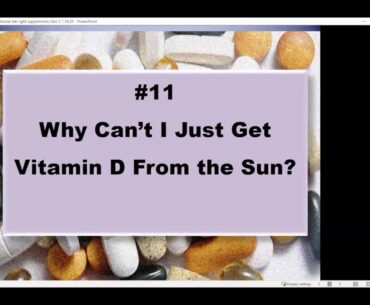 The Right Supplements to Boost Your Health,  Part 2.  Rochdale Village Webinar