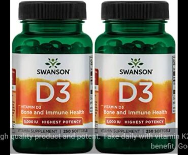 Keep your good health - order your supplements now. Swanson Vitamin D-3 5000 IU Bone Health Imm...