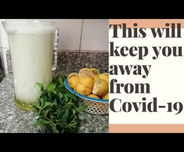 This juice will keep you far away from Covid-19//How to make mint lemon juice //Lemonda juice.