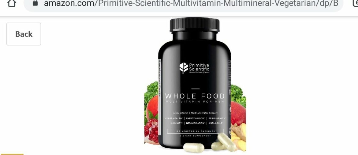 Primitive Scientific Mens Multivitamins, Vitamins Supplements for Men 120 Caps, Keto Friendly Multim