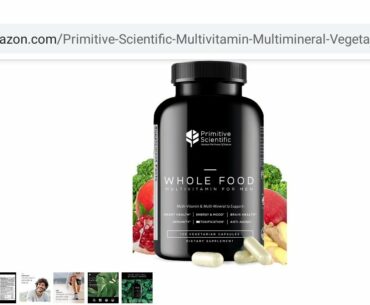 Primitive Scientific Mens Multivitamins, Vitamins Supplements for Men 120 Caps, Keto Friendly Multim