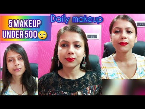 TOP 5 MAKEUP PRODUCTS UNDER 500 | DAILY MAKEUP | BEGINNERS MAKEUP | AFFORDABLE MAKEUP | #easymakeup