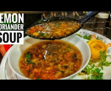 Lemon Coriander soup /Vitamin C rich soup/home green coriander - lemon soup/ weight loss drink