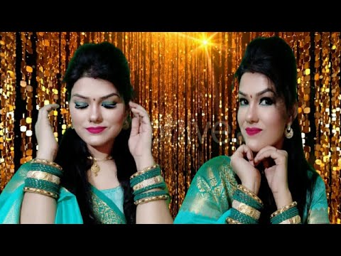 Raksha Bandhan, Hariyali Teej, Savan special, makeup look tutorial