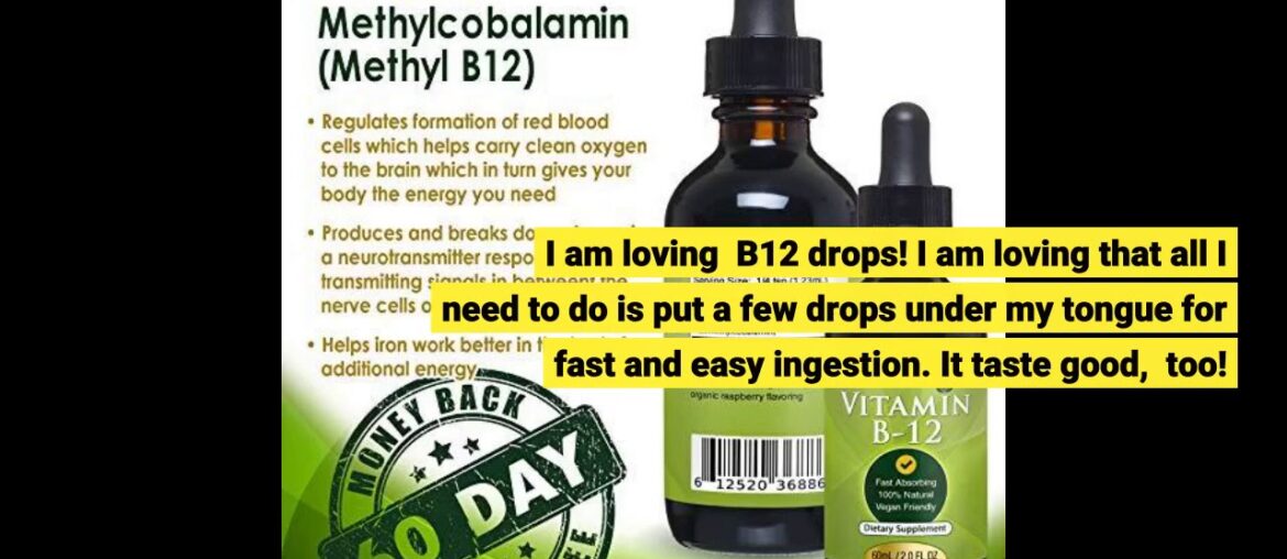 Vitamin B12 Sublingual Liquid Drops - Methylcobalamin 3000 mcg - Best Supplement to Increase En...