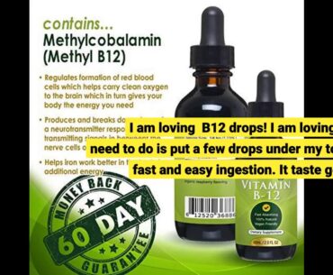 Vitamin B12 Sublingual Liquid Drops - Methylcobalamin 3000 mcg - Best Supplement to Increase En...