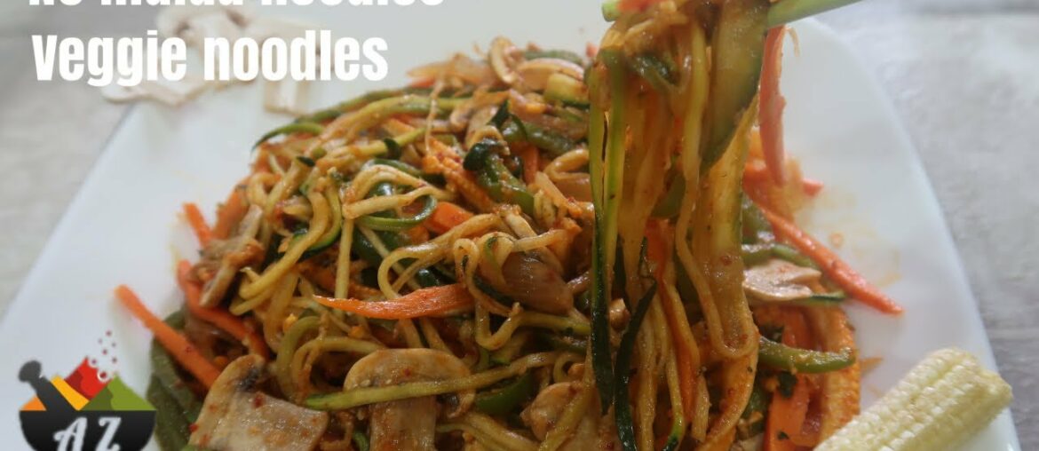 Noodles from Veggies / Vegetables noodles / Healthy vitamin noodles/ vegan noodles recipe