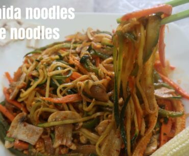 Noodles from Veggies / Vegetables noodles / Healthy vitamin noodles/ vegan noodles recipe