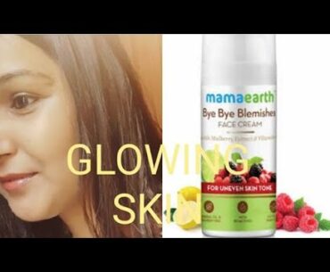 MAMA EARTH BYE BYE BLEMISHES FACE CREAM REVIEW | WITH MULBERRY EXTRACT AND VITAMIN C