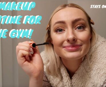 GET READY WITH ME // 10 Minute Easy Makeup & Skincare Routine that stays ON at the gym!