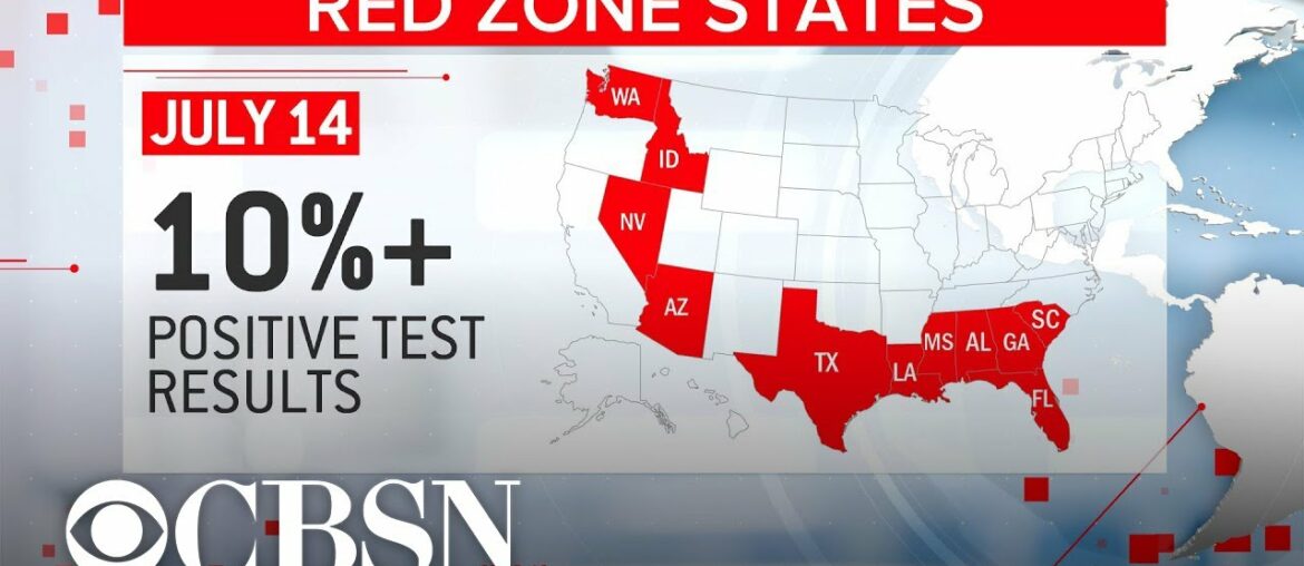 Coronavirus task force report highlights states in "red zone"