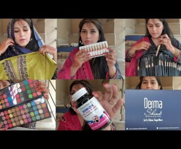 Pr packages Unboxing | Horse Tail Shampo | Whitening Tablet | Makeup & Facials | Natasha waqas vlogs