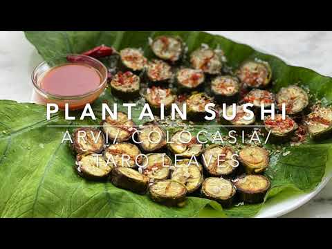 PLANTAIN| RAW BANANA RECIPE | VEGAN SUSHI - Immunity booster recipe