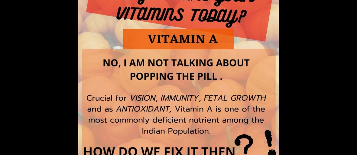 DID YOU TAKE TAKE YOUR VITAMIN TODAY ??? - VITAMIN A