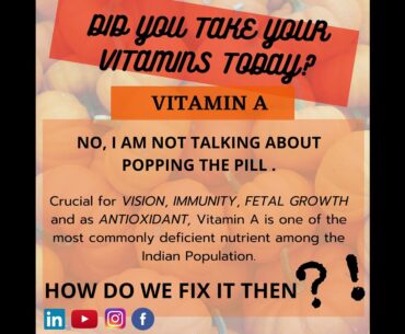 DID YOU TAKE TAKE YOUR VITAMIN TODAY ??? - VITAMIN A