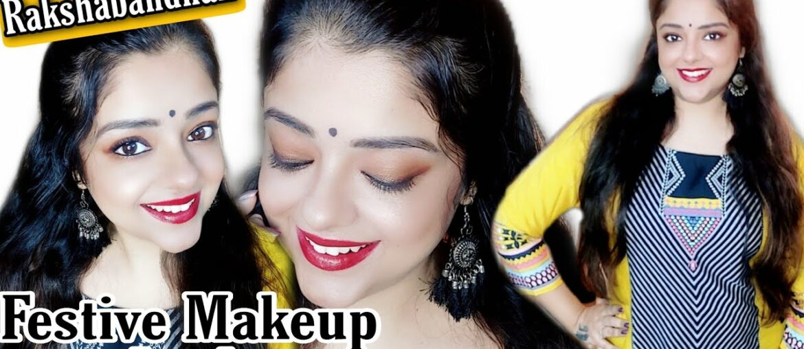 Festive Makeup Look | Rakshabandhan Rakhi Makeup | Myntra Kurta Set