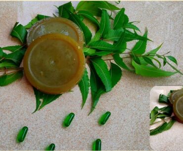 HOME MADE NEEM SOAP / For clear skin/beauty soap/easy to make/Thasli's kitchen