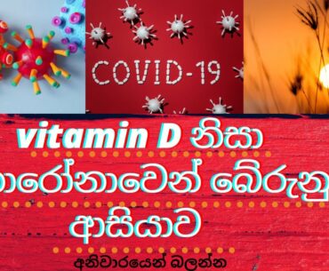 How Asians easily able to protect from corona virus | Story of vitamin D | Lowa Pitupasa.