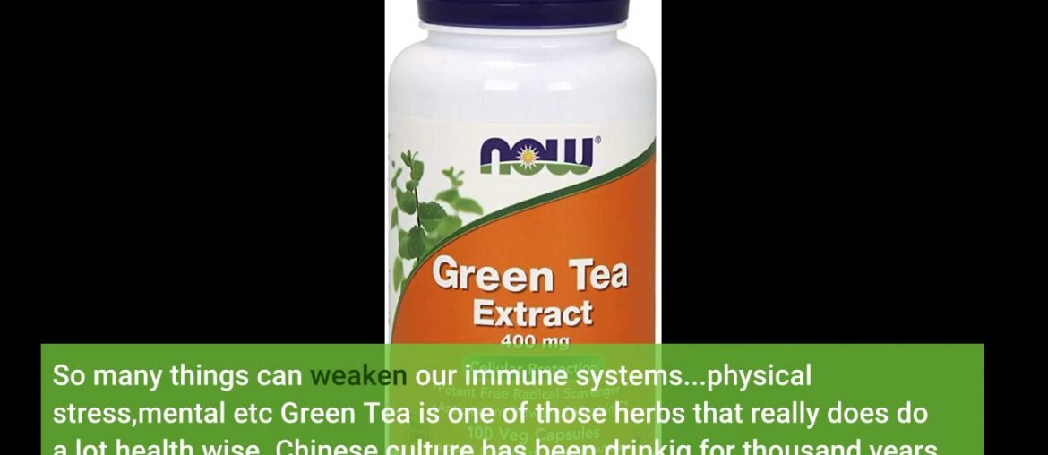 NOW Supplements, Green Tea Extract 400 mg with Vitamin C, Cellular Protection*, 250 Veg Capsule...