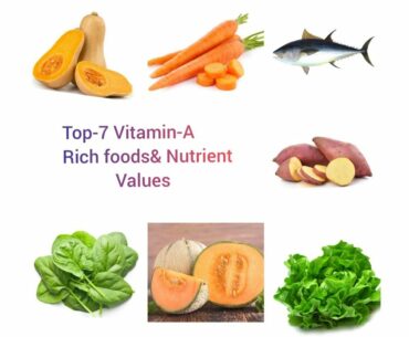Top-7 Vitamin-A foods& Nutritive Values..