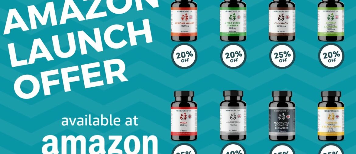 Amazon Launch Discount for Halal-certified, Vegetarian & Vegan Supplements - HerbWorks UK