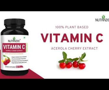 Nutrazee Natural Vitamin C Plant Based Vegan Whole Food Supplement