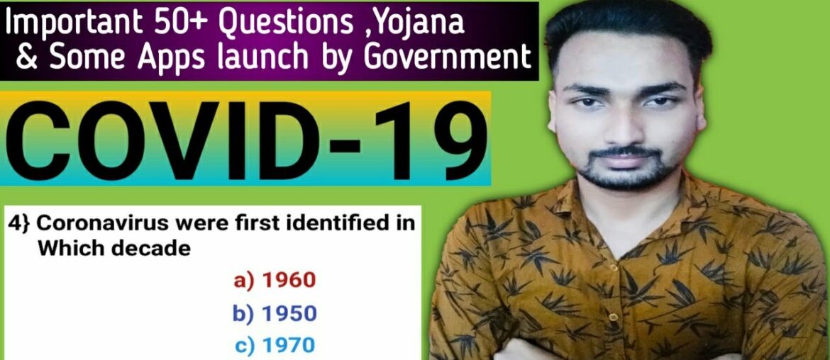 "COVID-19" Questions for all Competitive Exams {By Prakash jha} & Yojana & Apps Launch for Covid-19