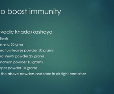 COVID 19 - Immunity Booting for Corona Virus in respiratory infection