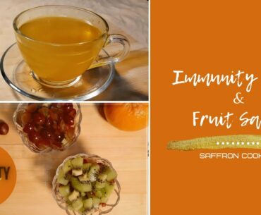 Immunity Drink with Lemon and Vitamin C Rich Fruit Salad | Immunity Boost