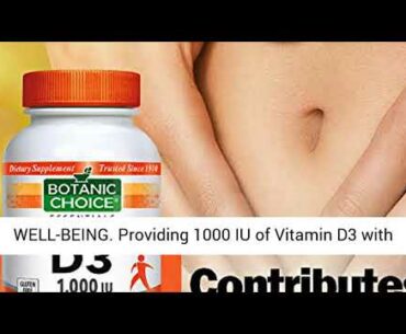 Botanic Choice Vitamin D3 - 1000 IU Immune Support Capsules - Sunshine Vitamin Promotes Healthy