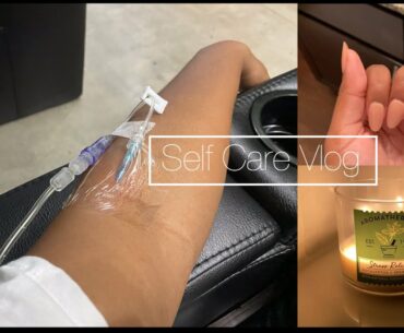 SELF CARE VLOG AFTER A LONG WEEK OF WORK | IV THERAPY (vitamin c IV)+ SCULPT POD + DIY NAILS