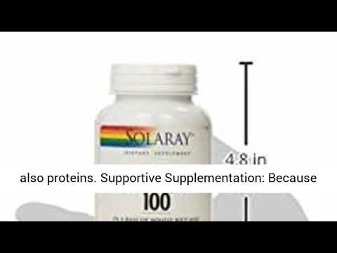 Solaray Vitamin B-Complex 100 Supports Healthy Hair and Skin, Immune System Function, Blood Cell