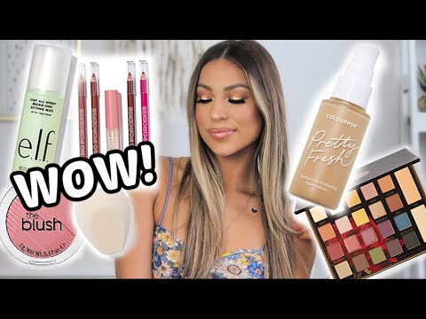 TRYING NEW COLOURPOP PRETTY FRESH FOUNDATION  | TESTING NEW DRUGSTORE MAKEUP | ALL DAY WEAR TEST