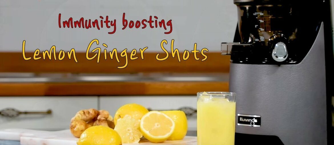 Immunity Boosting Lemon Ginger Shots -  Kuvings Cold Press Juicer EVO820